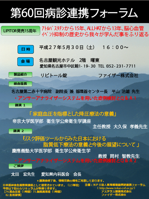 第58回東海循環器病診連携フォーラムポスター